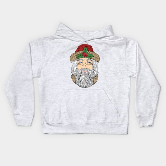 Santa Claus/Father Christmas Kids Hoodie by AzureLionProductions